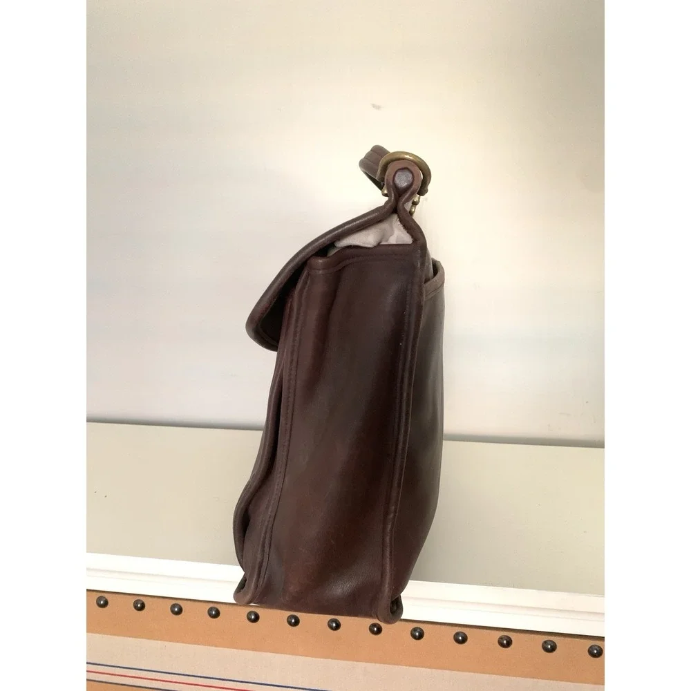 Vintage Coach Beekman Briefcase Shoulder Bag 5266 USA Brown Leather
